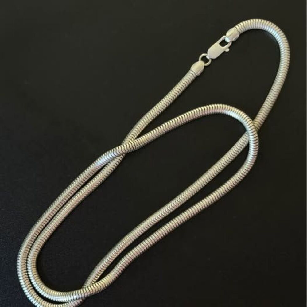Men’s Heavy 925 Sterling Silver 6mm Round Snake Chain Necklace 28” – 62g